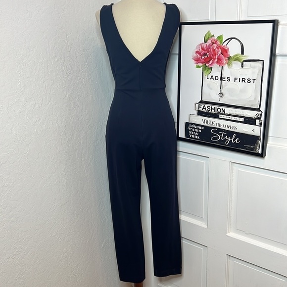 NWT French Connection Navy V-Neck Jumpsuit Size 4US - Picture 4 of 9